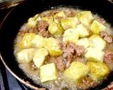 材料四つ♪豆腐の甘辛☆挽肉炒め作り方4写真