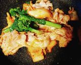 豚肉と菜の花のキムチ炒め作り方4写真