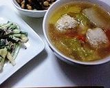 ヘルシー☆白菜と豆腐鶏団子のスープ鍋作り方8写真