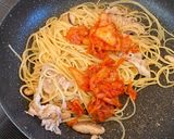 キムチーズ！！スパゲティ　タロの弁当昼飯作り方3写真