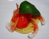 甘えびとトマトの冷製パスタ作り方5写真