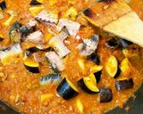 サバ缶、茄子、しめじのスパイスカレー作り方4写真