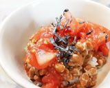 ルビートマト活用③ 納豆ご飯作り方3写真
