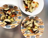 根菜茄子オニオンソース炒め味温野菜サラダ作り方6写真