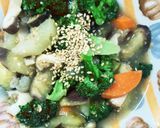 根菜茄子オニオンソース炒め味温野菜サラダ作り方19写真