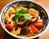 芽キャベツ・ちくわぶ・蛸の煮物　発酵玉葱作り方6写真