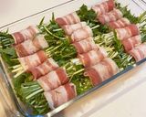 レンチン豚バラで肉巻き水菜♡作り方3写真