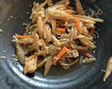 我が家の味！残り物アレンジきんぴらパスタ作り方2写真