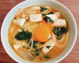 お肉なしでも大満足!みそキムチうどん作り方3写真