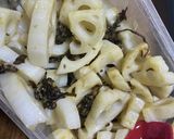 蓮根の梅しそ昆布和え作り方2写真