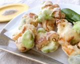 簡単♪そら豆とちくわのミニかき揚げ作り方6写真