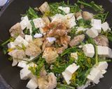 菜の花のチャンプルーとお好み焼き作り方5写真