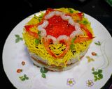 甘えびハートのちらし寿司ケーキ作り方7写真