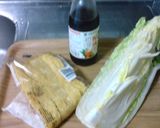 白菜とおあげさん（油揚げ）のポン酢和え作り方1写真