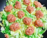 フライパンひとつで出来るキャベツ豚つくね作り方6写真