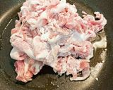 豚コマ炒めきのこソースかけ作り方1写真