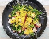 なばなとタコのペペロン炒め〜ミモザ風〜作り方7写真