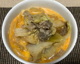 牛こま肉と白菜のミルフィーユ鍋すき焼き風作り方9写真