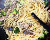 サバ缶で♪柚子胡椒香るペペロンチーノ作り方4写真