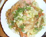 絶品　バターしょうゆ、焼きそば作り方6写真