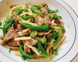 牛カルビ焼肉用で青椒肉絲作り方7写真