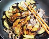 茄子と豚肉のゴマ味噌炒め♪作り方4写真
