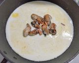カキと菜の花のクリームパスタ作り方5写真