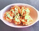 揚げシュウマイのバジルチーズ焼き作り方4写真