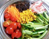 あっさりゴマにんにくドレッシングのサラダ作り方5写真