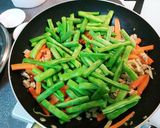いんげんと豚ひき肉の炒めもの作り方6写真