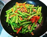 いんげんと豚ひき肉の炒めもの作り方7写真