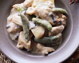 鶏胸肉とスナップえんどうの豆乳クリーム煮作り方8写真