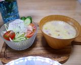 キャベツとベーコンの牛乳スープ作り方7写真