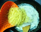 ごぼうと牛肉のクリームパスタ作り方10写真