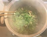 あさりとベーコンほうれん草のスープパスタ作り方5写真