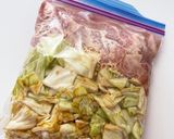 【下味冷凍】鶏モモとキャベツのマヨポン作り方2写真
