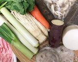 あとのせ！菜花と豚バラの食べる豚汁作り方1写真