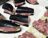 茄子の豚ひき肉挟み焼き作り方5写真