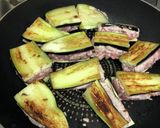 茄子の豚ひき肉挟み焼き作り方7写真