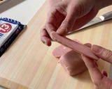 節約おかず*ハムとチーズのしましまフライ作り方3写真