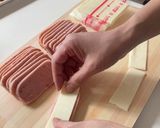 節約おかず*ハムとチーズのしましまフライ作り方6写真