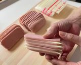 節約おかず*ハムとチーズのしましまフライ作り方7写真