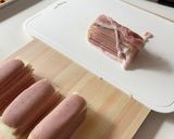 節約おかず*ハムとチーズのしましまフライ作り方9写真
