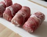節約おかず*ハムとチーズのしましまフライ作り方10写真