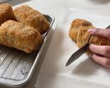 節約おかず*ハムとチーズのしましまフライ作り方14写真
