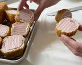 節約おかず*ハムとチーズのしましまフライ作り方15写真