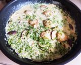 ベビーほたてとあおさの豆乳クリームパスタ作り方5写真