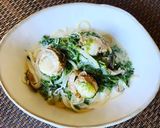 ベビーほたてとあおさの豆乳クリームパスタ作り方7写真