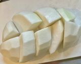 イカ姿フライで聖護院大根の煮物作り方1写真