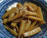 簡単！歯ざわりが良い！レンコンの材木煮！作り方10写真